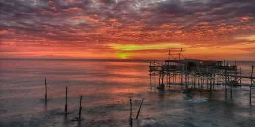 Cene sul Trabocco sul panorama Costa dei Trabocchi